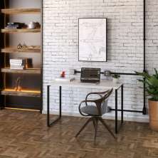 Mesa de Escritório Kuadra Bege 120 cm