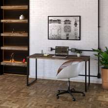 Mesa de Escritório Kuadra I Marrom Escuro 150 cm