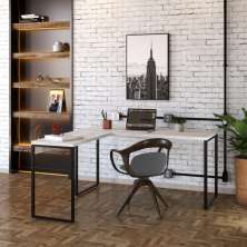 Mesa de Escritório Kuadra II Bege 150 cm
