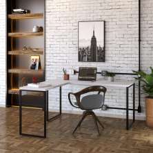 Mesa de Escritório Kuadra II Branca 150 cm