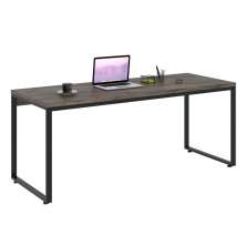 Mesa de Escritório Kuandra Carvalho Dark e Preta