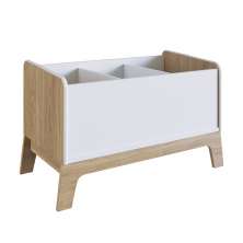 Baú de Brinquedos Favo de Mel Branco e Itapuã