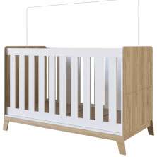 Berço Mini Cama 3 Em 1 Com Colchao FM011 Itapua Branco Comm