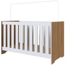 Berço Mini Cama 3 Em 1 LA003 Nogal Manchester Branco Comm