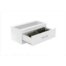 Caixa de Lenha Embutida CL N1 Branco - Completa Moveis