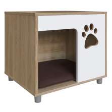 Casa Pet para Cachorro Oak e Almofada Marrom Completa Móveis