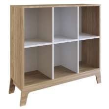 Estante Infantil Montessoriana com 6 Nichos Itapuã e Branco