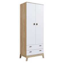 Guarda-Roupa Infantil Favo de Mel 2 Portas 2 Gavetas Branco e Itapuã