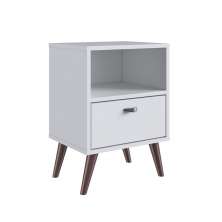 Mesa de Cabeceira Jandira 1 Gaveta Branca