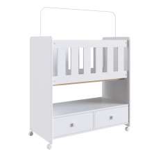 Mini Berço Moisés com Colchão 2 Gavetas Certificado pelo Inmetro BY 511 Branco - Completa Móveis