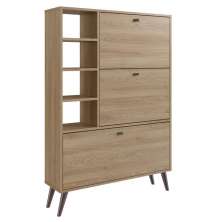 Sapateira Retrô Oak com 03 Portas e 03 Prateleiras