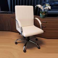 Cadeira Escritório Work Branca Cromada Comprealegre com Relax 100% Nacional