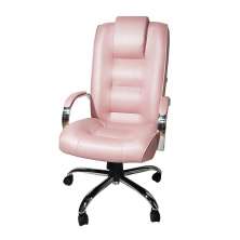 Cadeira Giratória Escritório Classic Presidente Rosê Gold Base Cromada CompreAlegre com Relax e Rodizio 100% Nacional