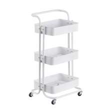 Carrinho Multiuso com 3 cestos Branco