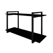 Nicho Industrial Preto E Tampo Preto 80 Cm