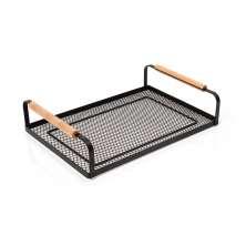 Bandeja Decorativa Rack Preta 33x27 cm