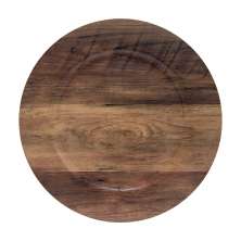 Sousplat Galles Flat Amadeirado Marrom Escuro