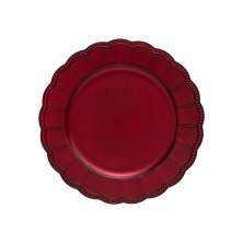 Sousplat Galles Gardênia Vermelho Antique