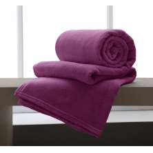 Manta Casal Flannel Extra Macio Corttex - Cereja