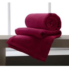 Manta Casal Microfibra Extra Macio Corttex - Vermelho