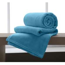Manta King Microfibra Extra Macio Corttex -  Azul