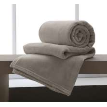 Manta Solteiro Flannel Extra Macio Corttex - Bege
