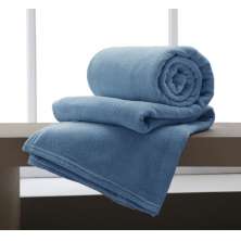 Manta Solteiro Flannel Extra Macio Corttex - Índigo