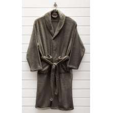 Roupão M Flannel Extra Macio Corttex - Taupe