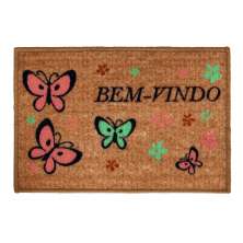 Tapete de entrada 40cm x 60cm Carpe Diem Candy Color Art Corttex