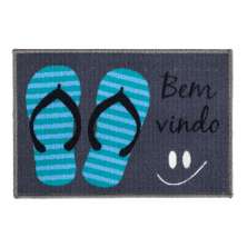 Tapete de entrada 40cm x 60cm Carpe Diem Chinelo Color Art Corttex