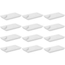 12 Pratos de Sushi Comida Japonesa com Porta Shoyu Branco Re