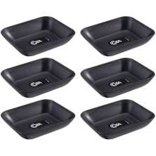 6 Mini Molheiras Petisqueiras Essential Coza 10x9cm Preto Su