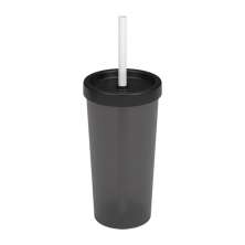 Copo com Tampo e Canudo Nutri 500ml Fumê