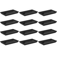 Kit 12 Pratos para Sushi Comida Japonesa com Porta Shoyu Com