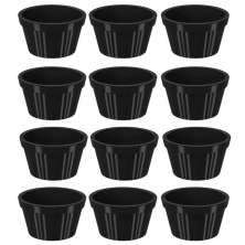 Kit 12 Ramekin 60ml Preto Molho Maionese Shoyu Restaurante L