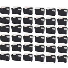 Kit 36 Suporte Porta Guardanapo Médio 14cm Brinox Preto Pada