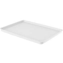 Kit 6 Bandejas Plásticas Brancas 34x24cm Self Service Coza L