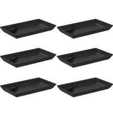 Kit 6 Pratos para Sushi Comida Japonesa com Porta Shoyu Comi