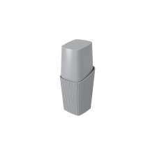 Porta-Escova de Dentes com Tampa New Square Cinza
