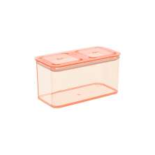 Pote Hermético Modo Retangular Laranja 1,3 L
