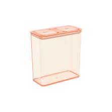 Pote Hermético Modo Retangular Laranja 2,7 L