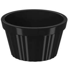 Ramequim de Plástico Preto Canelado 90ml Potinho Pequeno 7,3