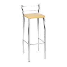 Banqueta Macaé Amarela e Cromada