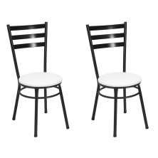 Conjunto com 2 Cadeiras Angola Preto e Branco