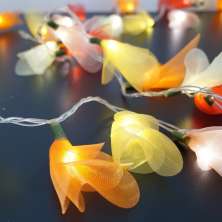 Cordão Luminoso Luz de Fada Organza Colors 110v