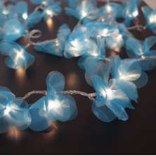 Cordão Luminoso Luz de Fada Pompom Azul 110v