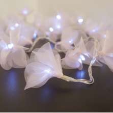 Cordão Luminoso Luz de Fada Pompom Rosa Bebê 110v