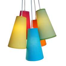 Lustre Pendente 5 Cúpulas Cacho Colors