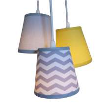 Lustre Pendente Bebê Chevron Triplo Crie Casa