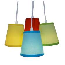 Lustre Pendente Cacho 4 Cúpulas Coloridas